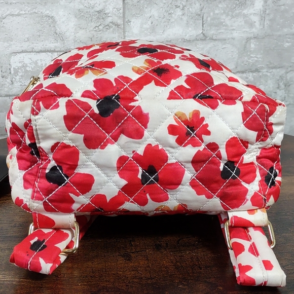 Nanette Lepore Small Quilted Nylon Floral Print Backpack - Picture 6 of 9